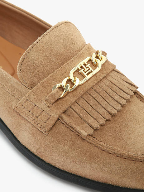Mocassins Uit Leder Tommy hilfiger Beige accessoires 8972RBC ander zicht 2